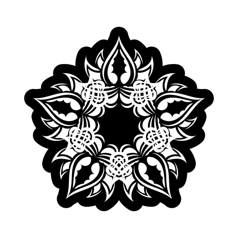 ornamentos de mandala em forma de flor em um fundo branco. ilustração vetorial vetor