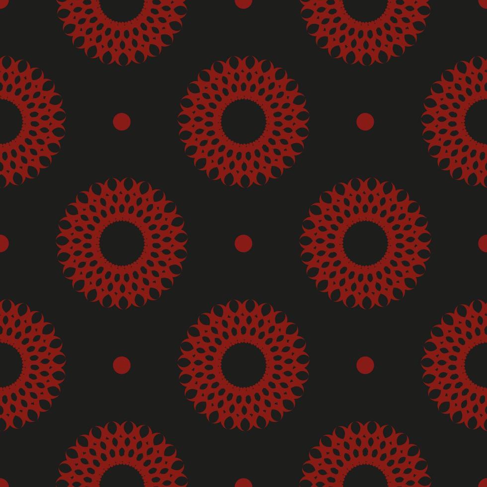 de fundo vector sem costura abstrato preto e vermelho chinês. elemento floral indiano. ornamento gráfico para papel de parede, tecido, embrulho, embalagem.