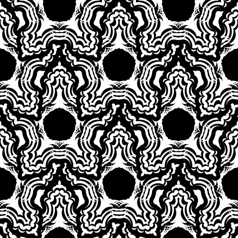 de fundo vector sem costura oriental. papel de parede em um modelo de estilo vintage. elemento floral preto e branco. ornamento gráfico para tecido, embalagem, embalagem. ornamento floral oriental.