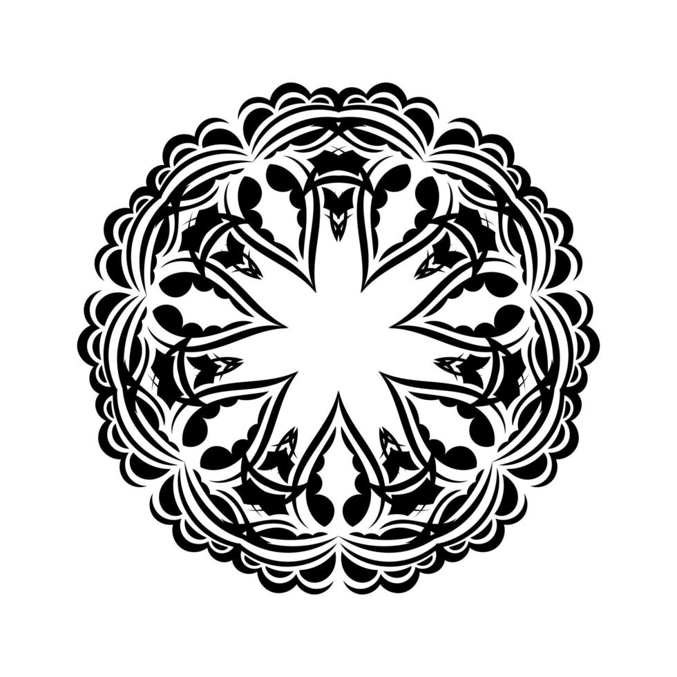 ornamentos decorativos em forma de flor. mandala boa para tatuagens, estampas e postais. ilustração vetorial vetor