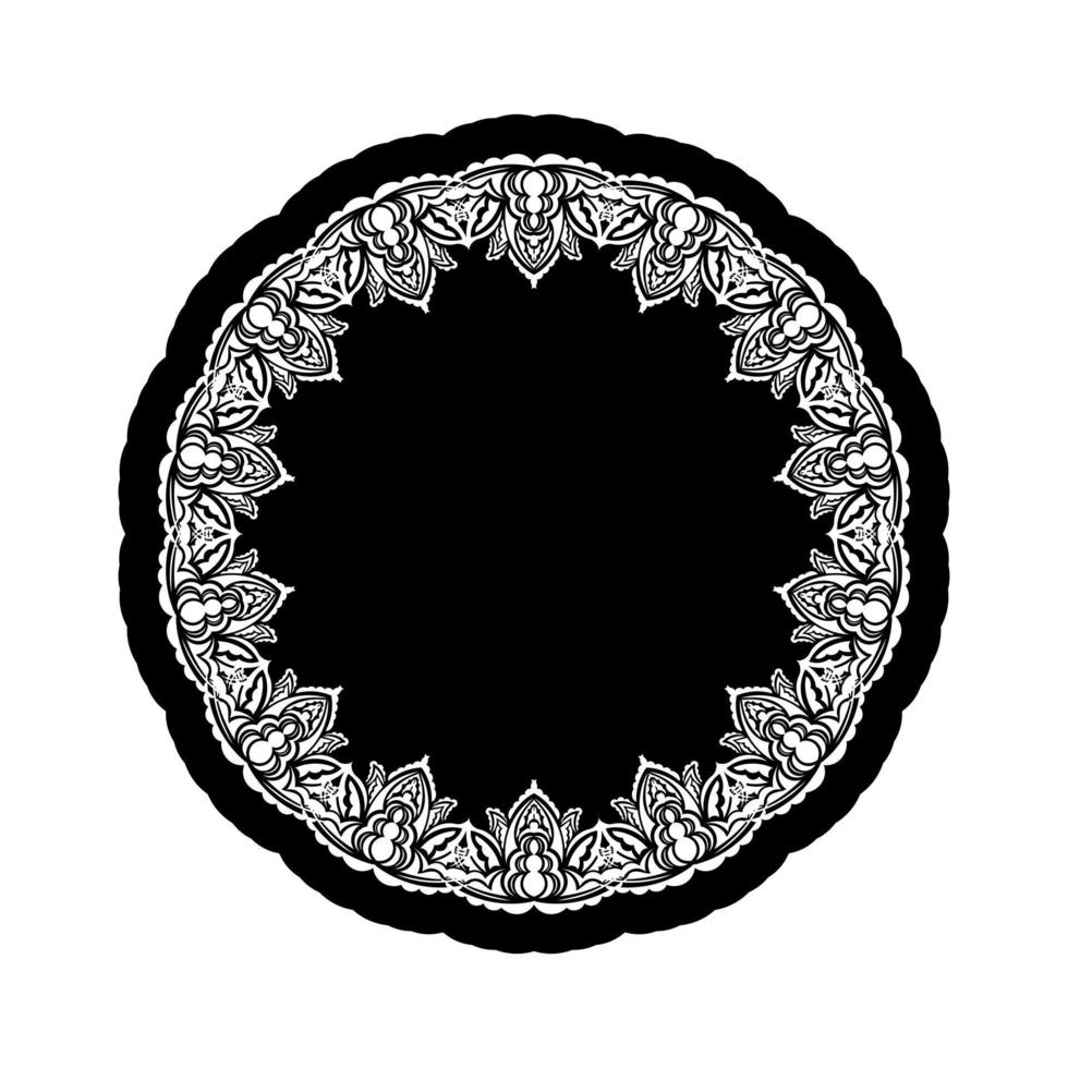 ornamentos de mandala em forma de flor. bom para tatuagens, estampas e cartões. isolado no fundo branco. ilustração vetorial vetor