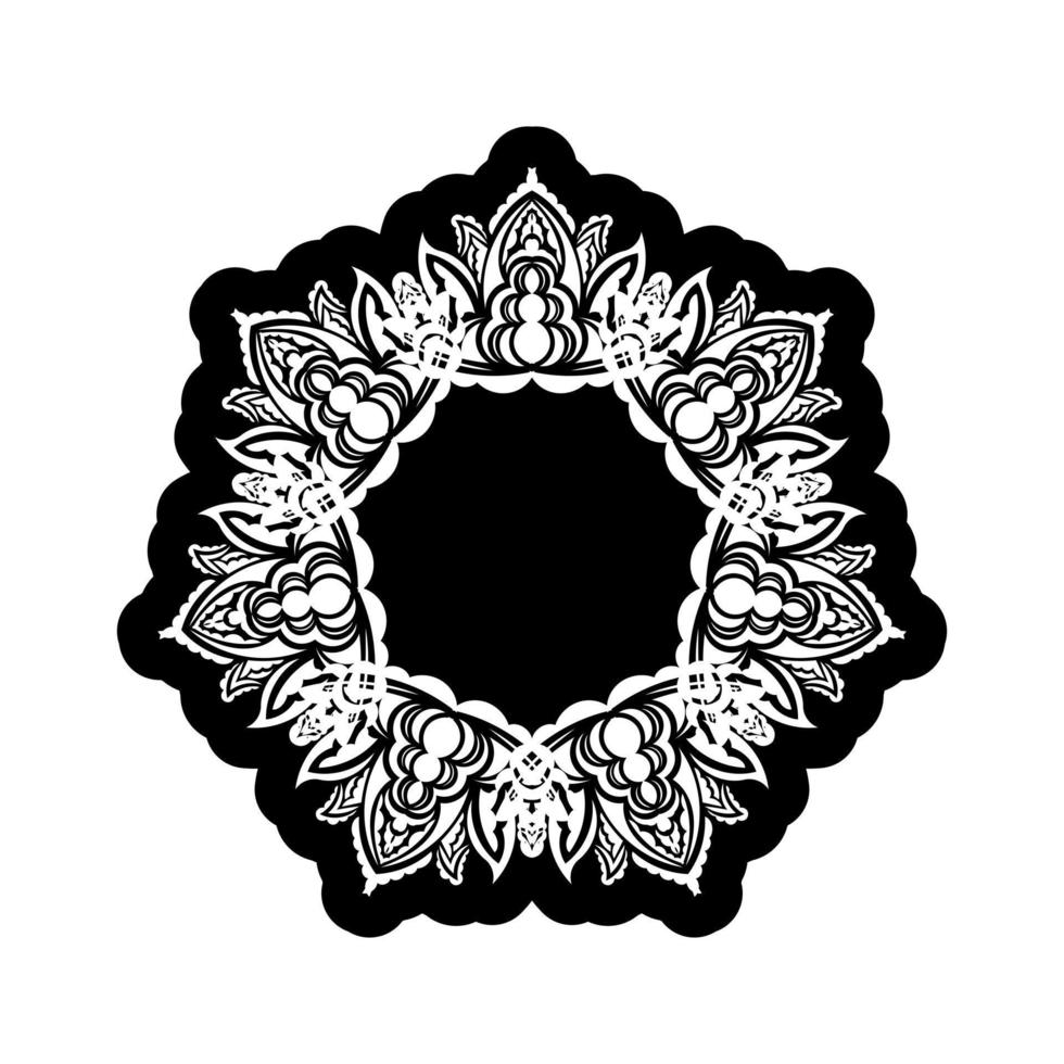 ornamentos de mandala em forma de flor. bom para menus, tatuagens, gravuras e cartões postais. ilustração vetorial vetor