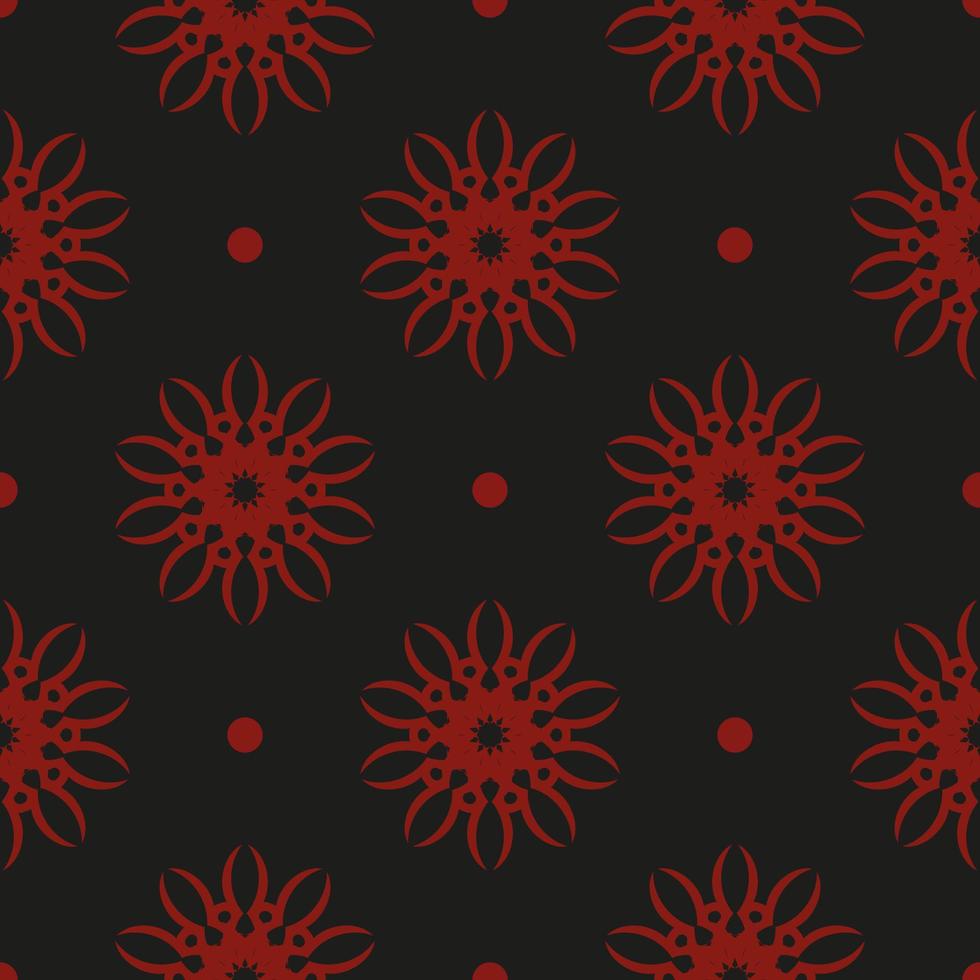 de fundo vector sem costura abstrato preto e vermelho chinês. papel de parede em um modelo de estilo vintage. elemento floral indiano. ornamento gráfico para papel de parede, tecido, embalagem e papel.