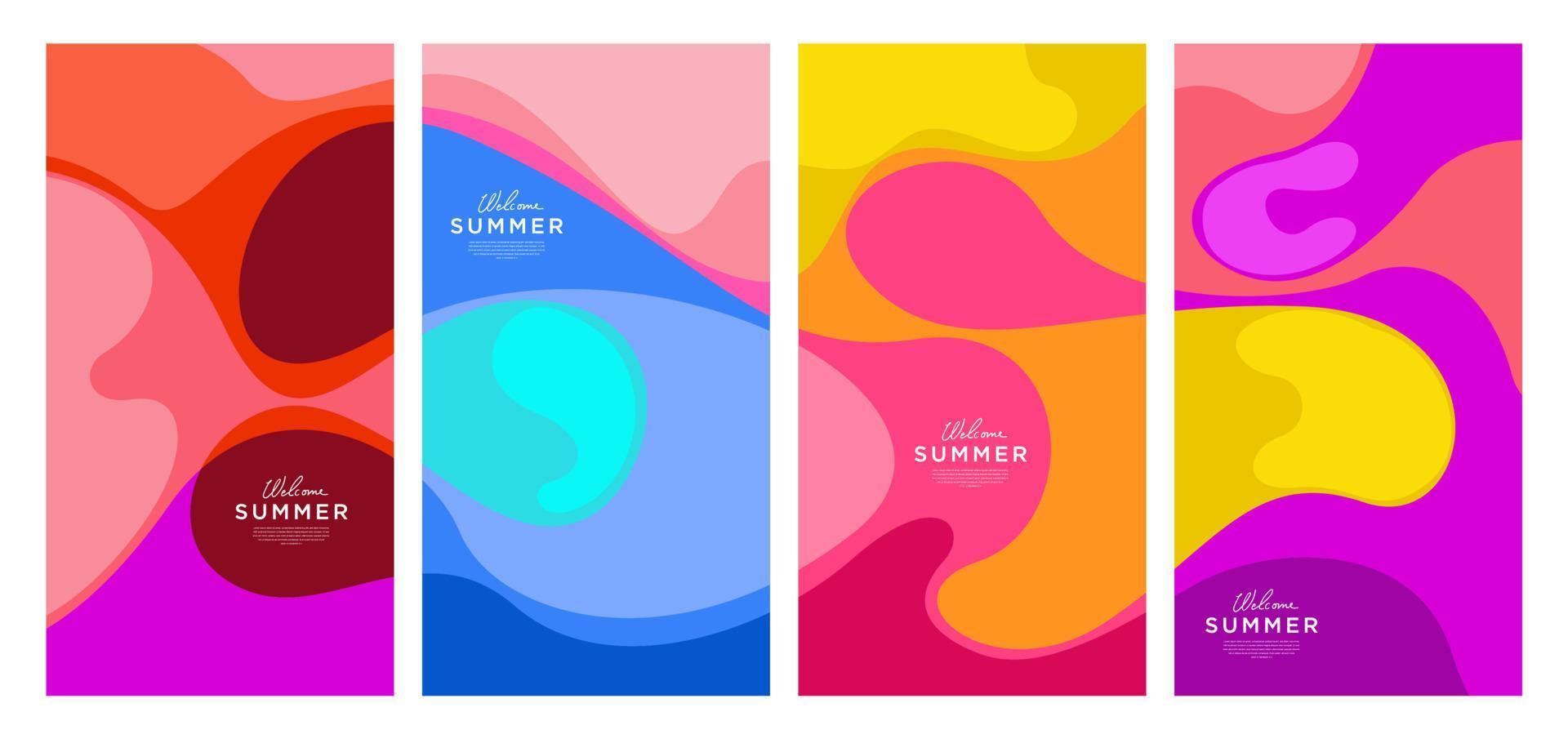 abstrato colorido de verão vetor