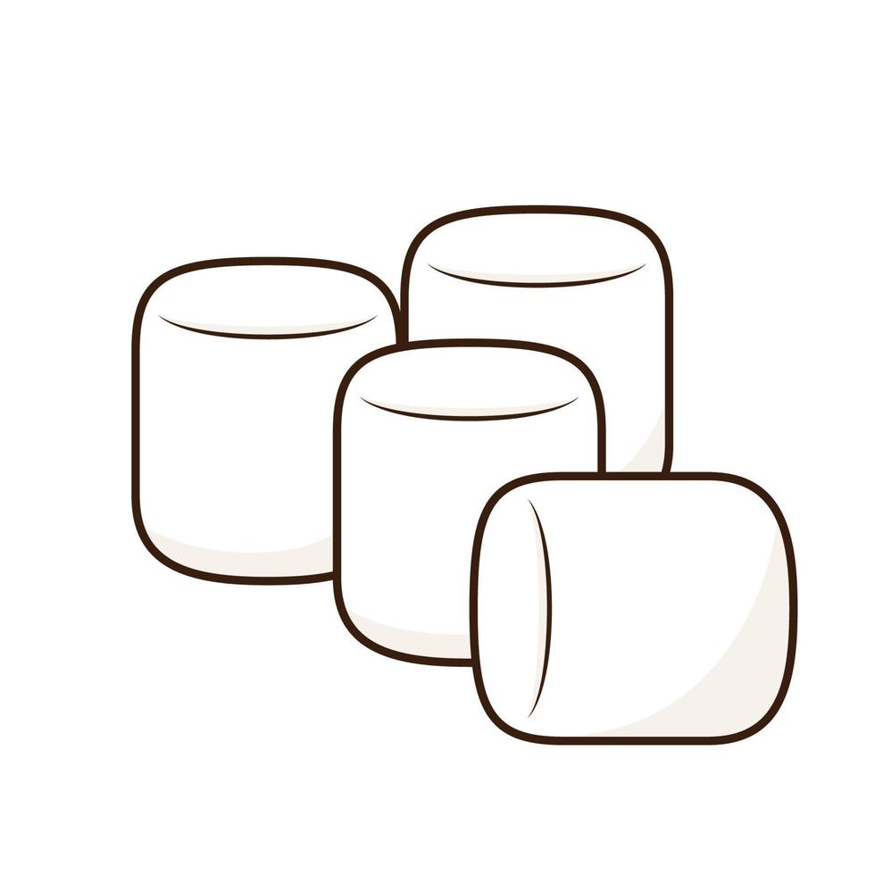 vetor de desenhos animados de marshmallow. design de logotipo de marshmallow. ícone de marshmallow.