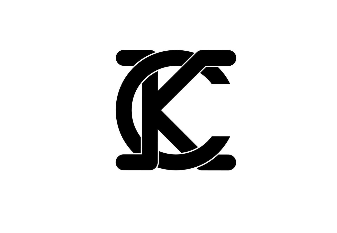 kc ck kc logotipo da letra inicial vetor