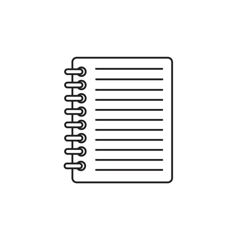 ícone de linha de papel de notas para design gráfico vetor