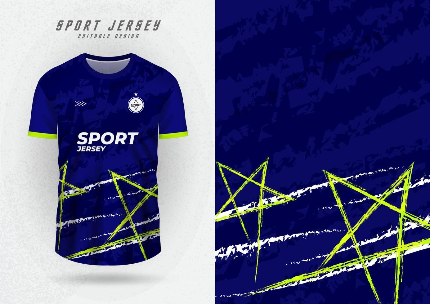 fundo de maquete para camisa de esportes azul padrão estrela vetor