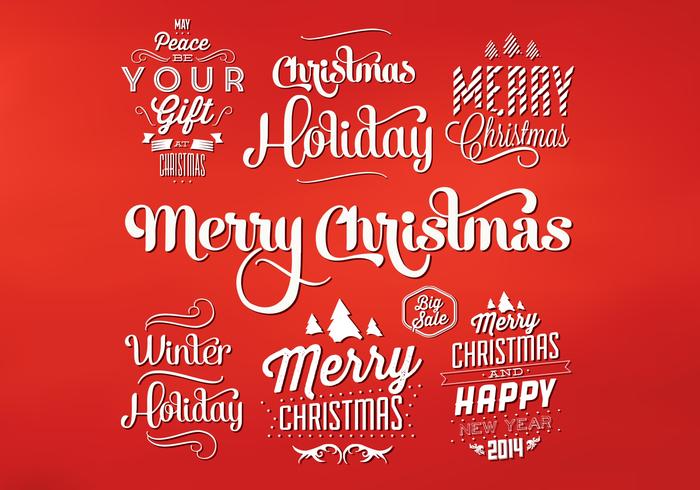 Vintage Christmas Badges Vector Pack