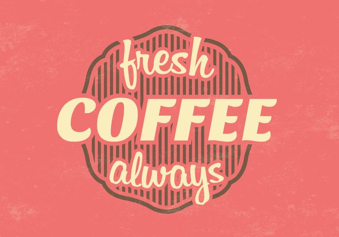 Vintage Fresh Coffee Vector Background