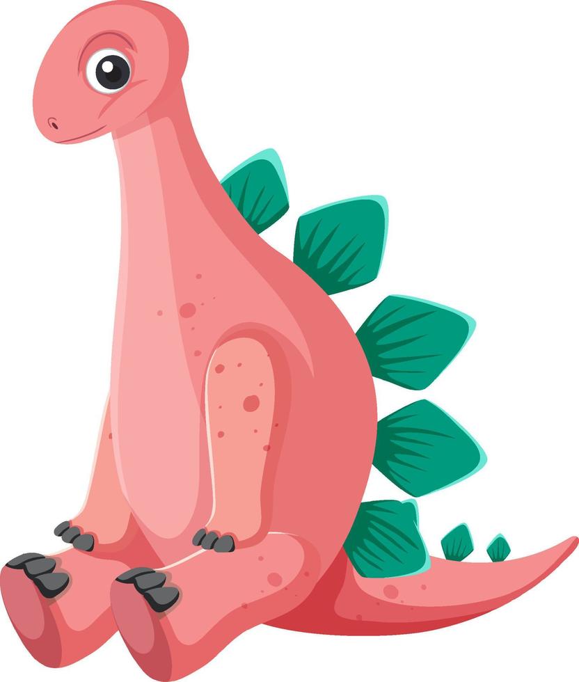 desenho de dinossauro estegossauro fofo vetor