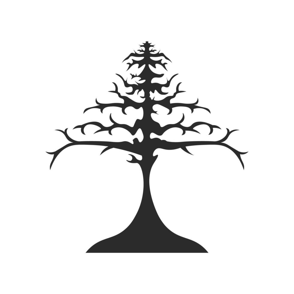 árvore morta shilouette ilustração negra vetor