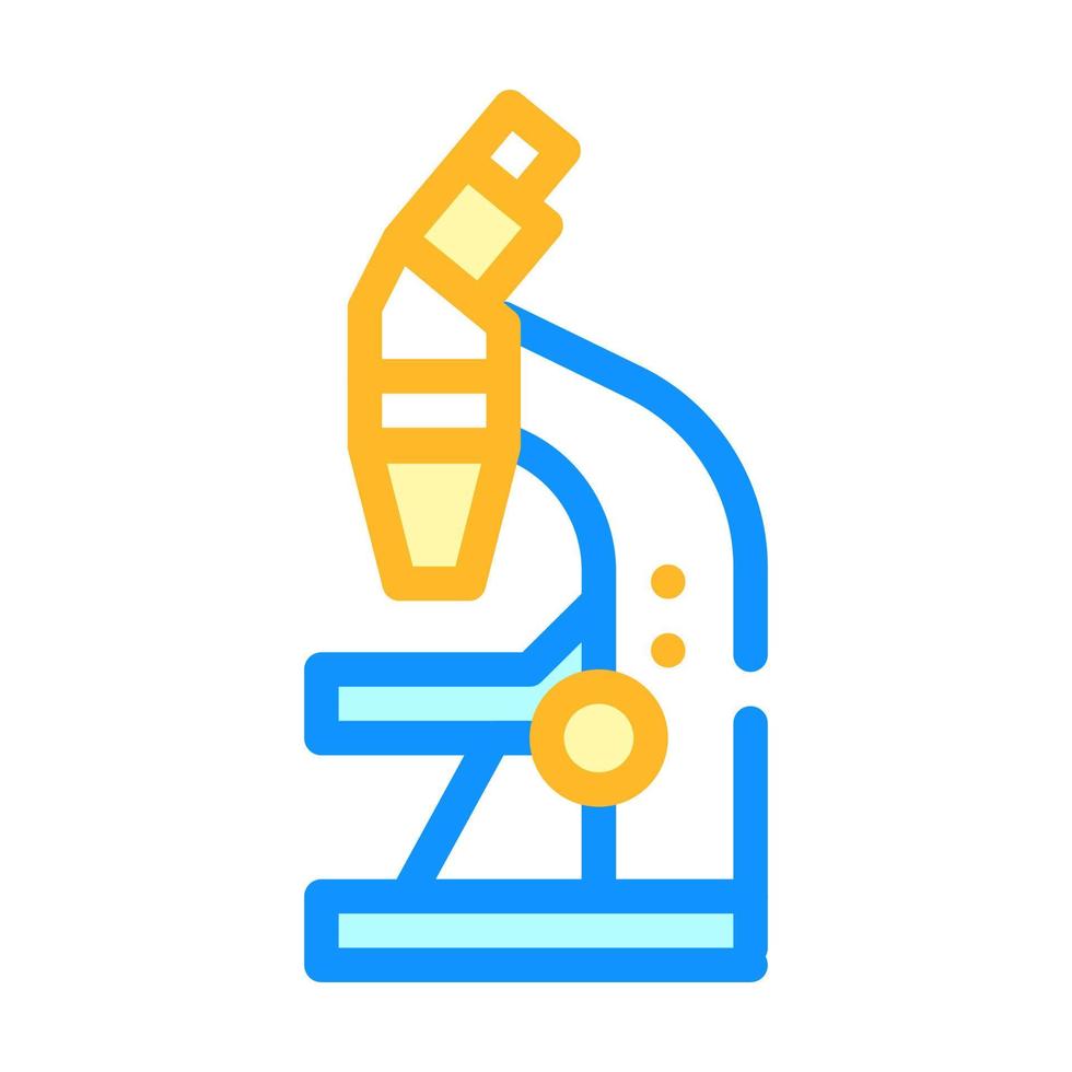 microscópio ferramenta cor ícone ilustração vetorial sinal vetor