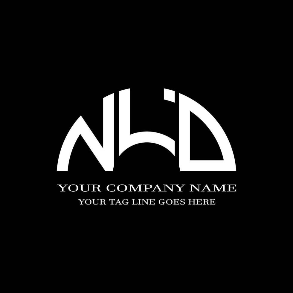 design criativo de logotipo de letra nld com gráfico vetorial vetor
