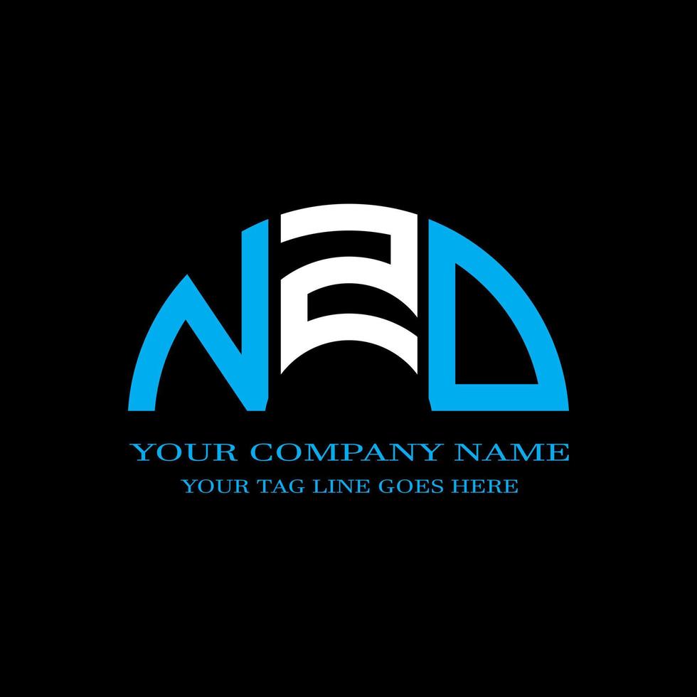 design criativo do logotipo da carta nzd com gráfico vetorial vetor