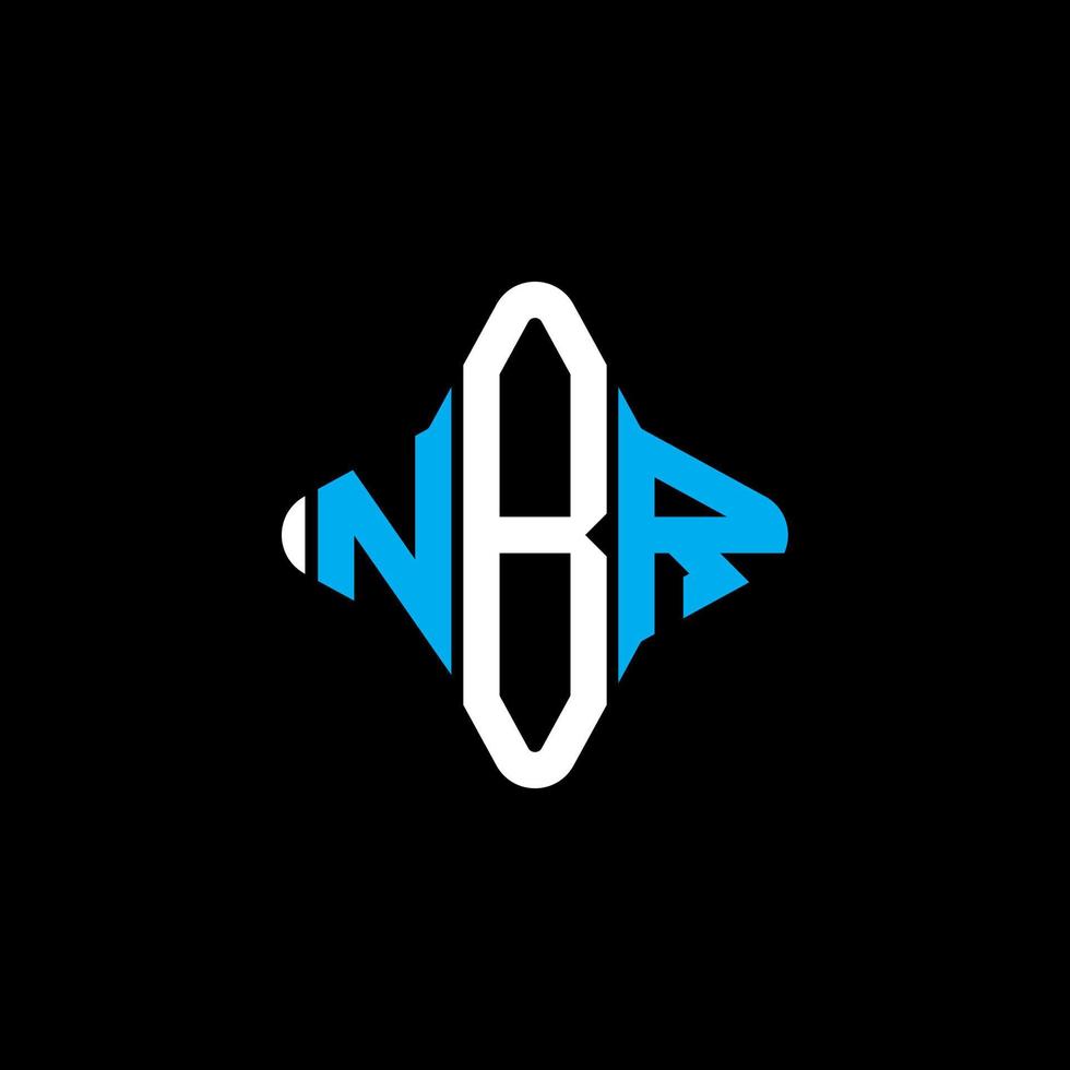 design criativo do logotipo da carta nbr com gráfico vetorial vetor