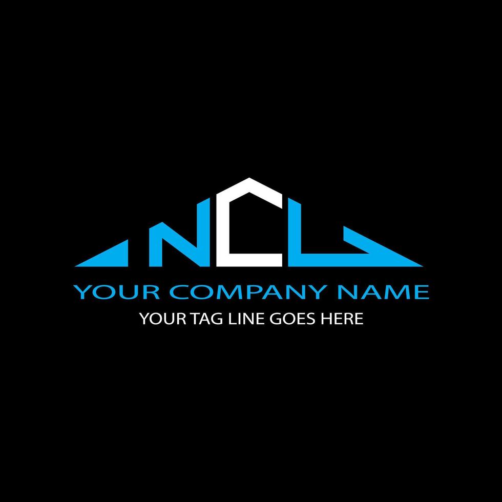 design criativo do logotipo da carta ncu com gráfico vetorial vetor