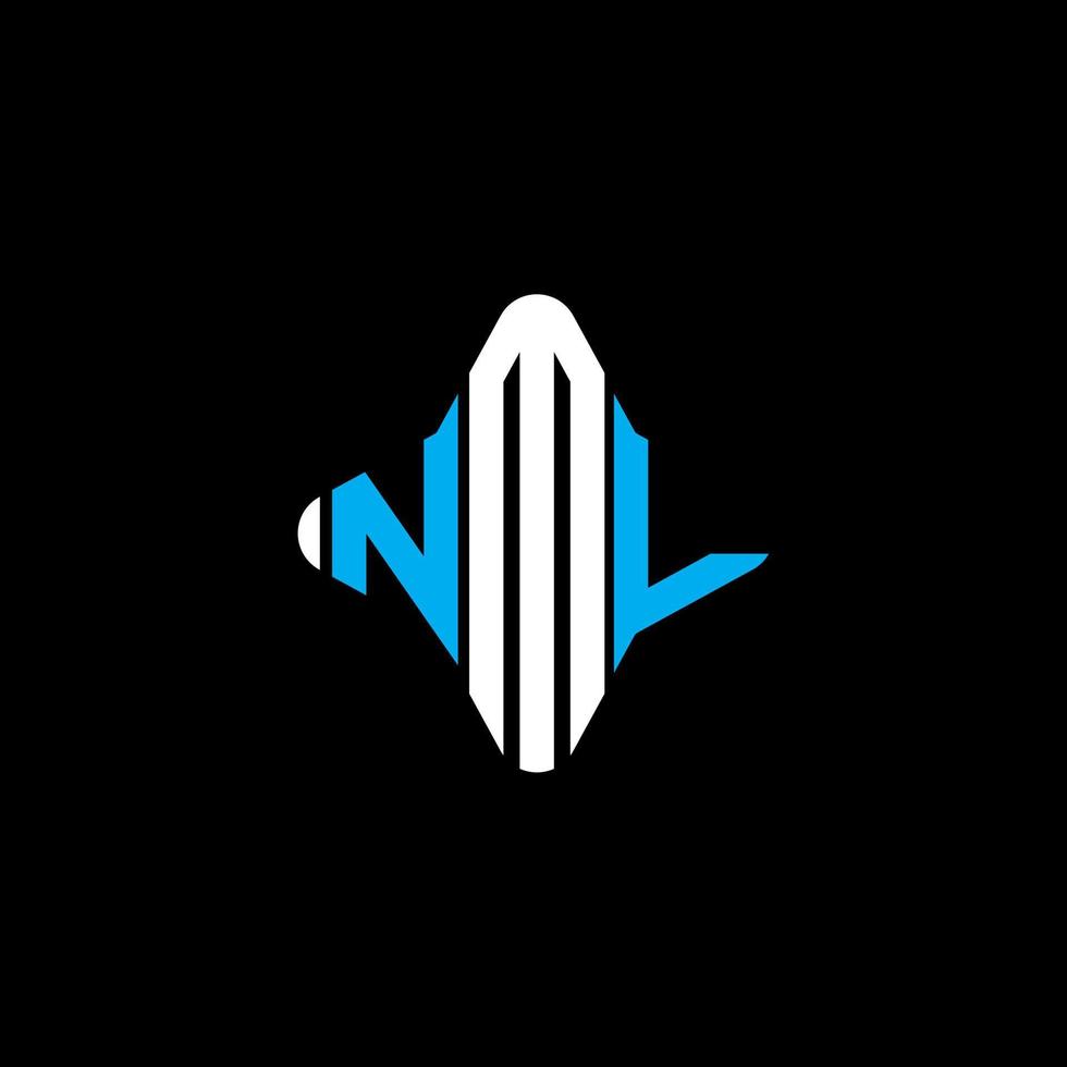 design criativo de logotipo de letra nml com gráfico vetorial vetor