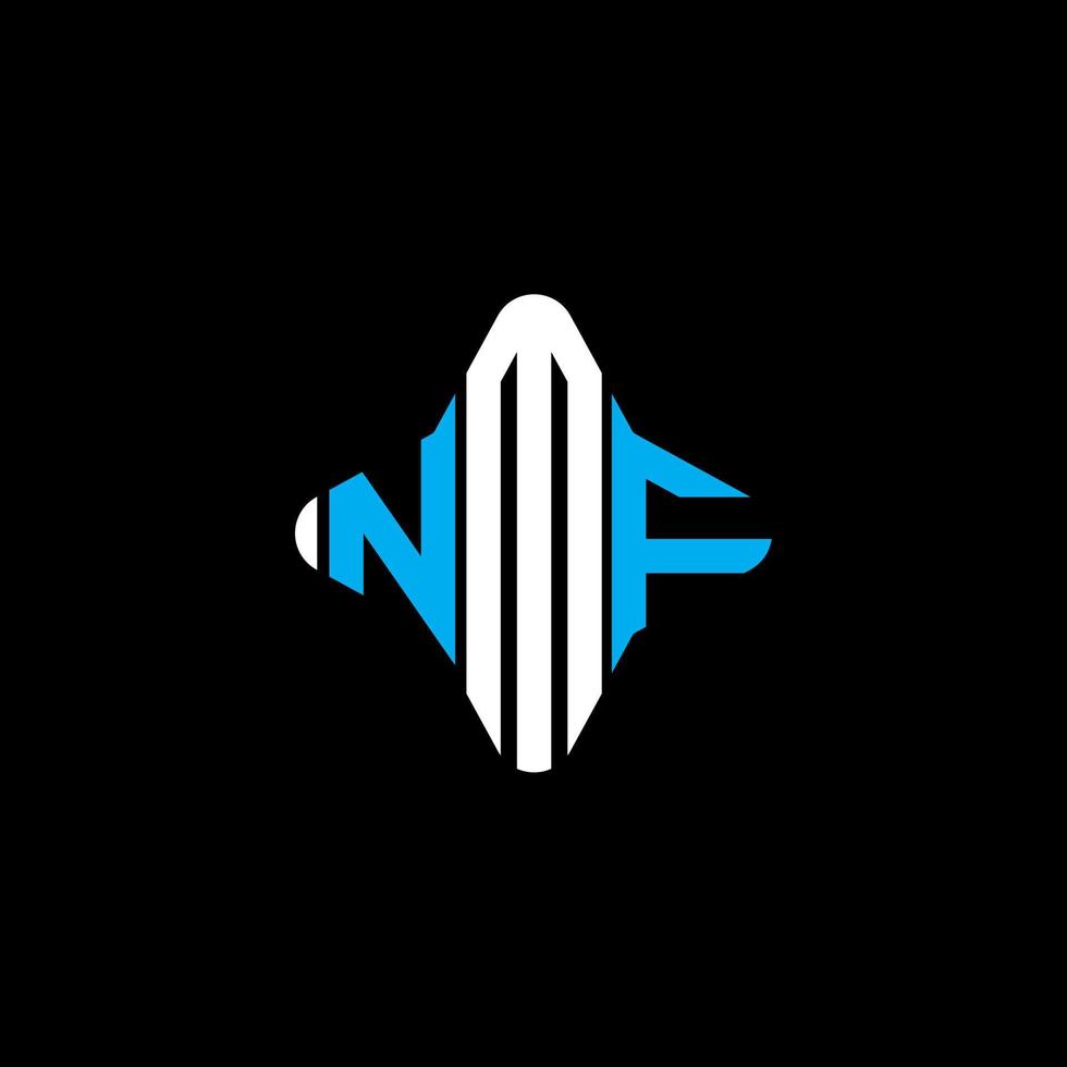 design criativo de logotipo de letra nmf com gráfico vetorial vetor