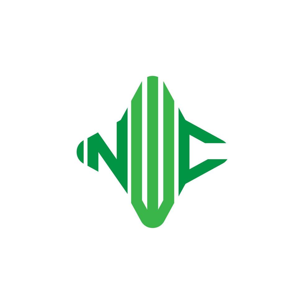 design criativo do logotipo da carta nwc com gráfico vetorial vetor