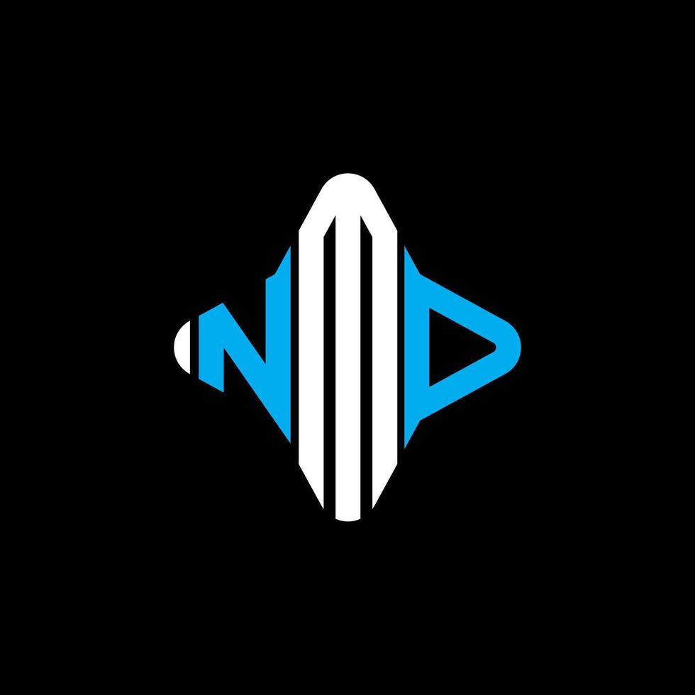 design criativo do logotipo da letra nmd com gráfico vetorial vetor