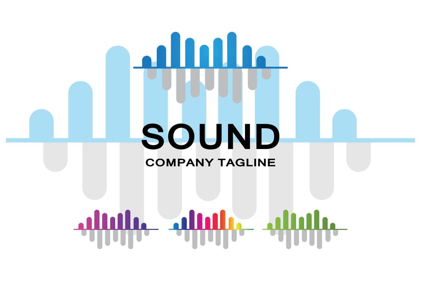 ícone de vetor de logotipo de som de música simples