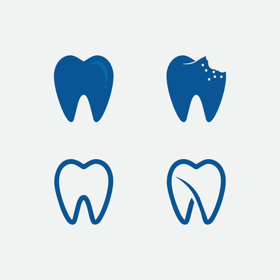 atendimento odontológico e ilustração vetorial de modelo de logotipo de dente vetor