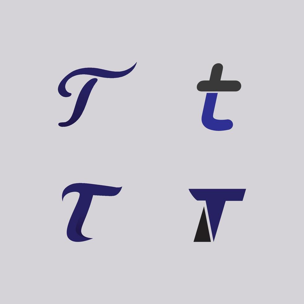 t letra, t logo vector fonte alfabeto desenho e ícone t