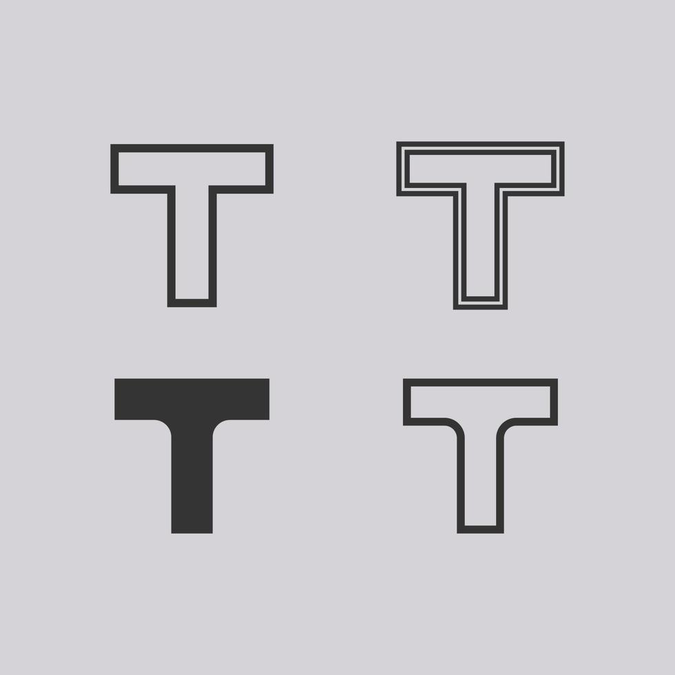 t letra, t logo vector fonte alfabeto desenho e ícone t