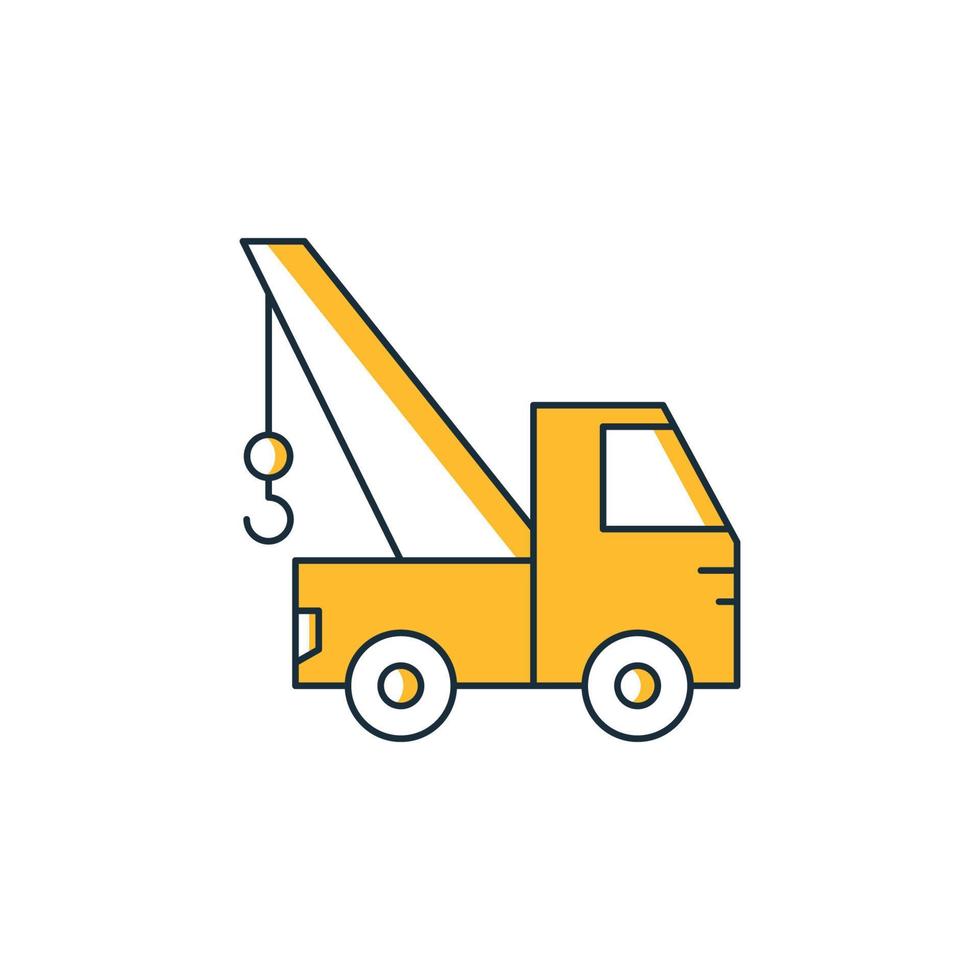 ícone de caminhão de reboque vetor