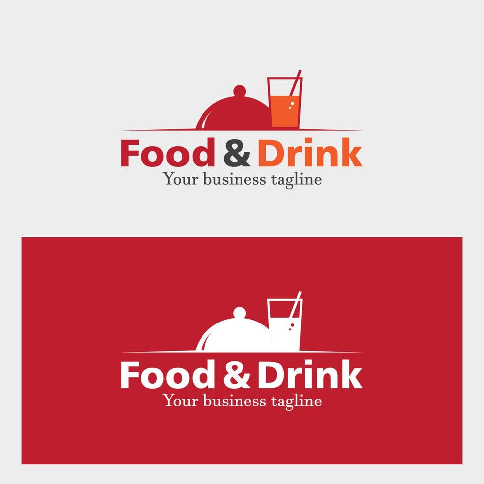 conceito de design de logotipo de comida e bebida vetor