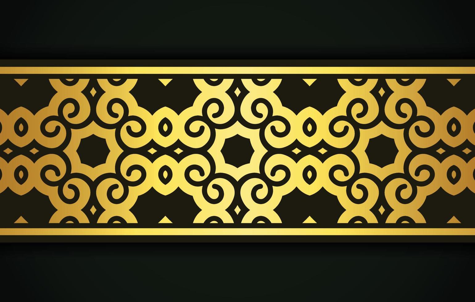 modelo de borda ornamental dourada elegante vetor