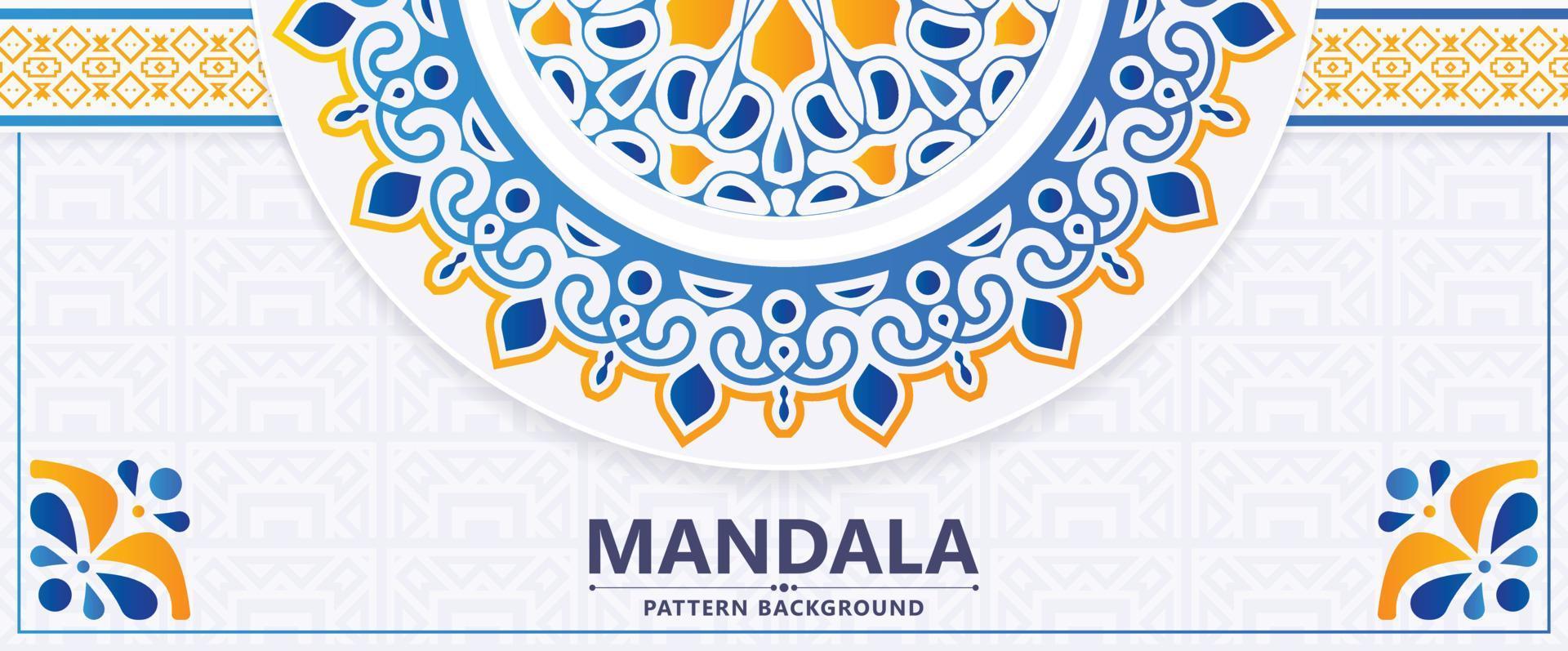 fundo de mandala decorativa colorida vetor