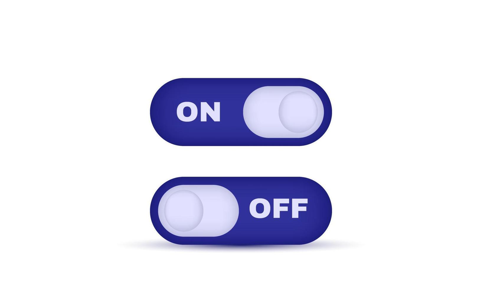 design 3d exclusivo no estilo do botão do interruptor de alternância isolado no vetor