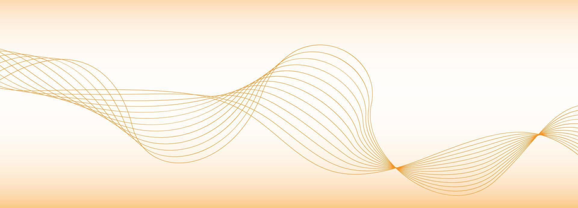 design de modelo de banner de onda laranja abstrato vetor