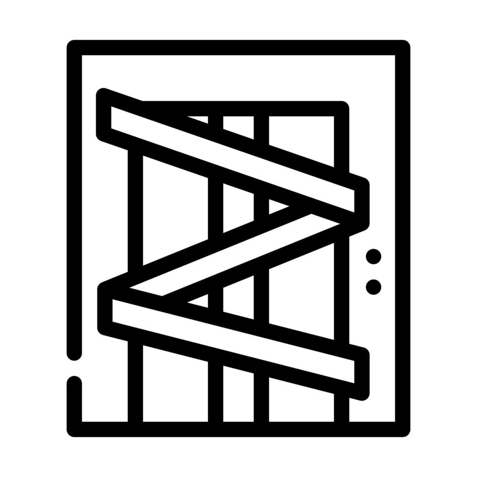 linha de ilustração vetorial de ícone de linha de reparo de elevador vetor