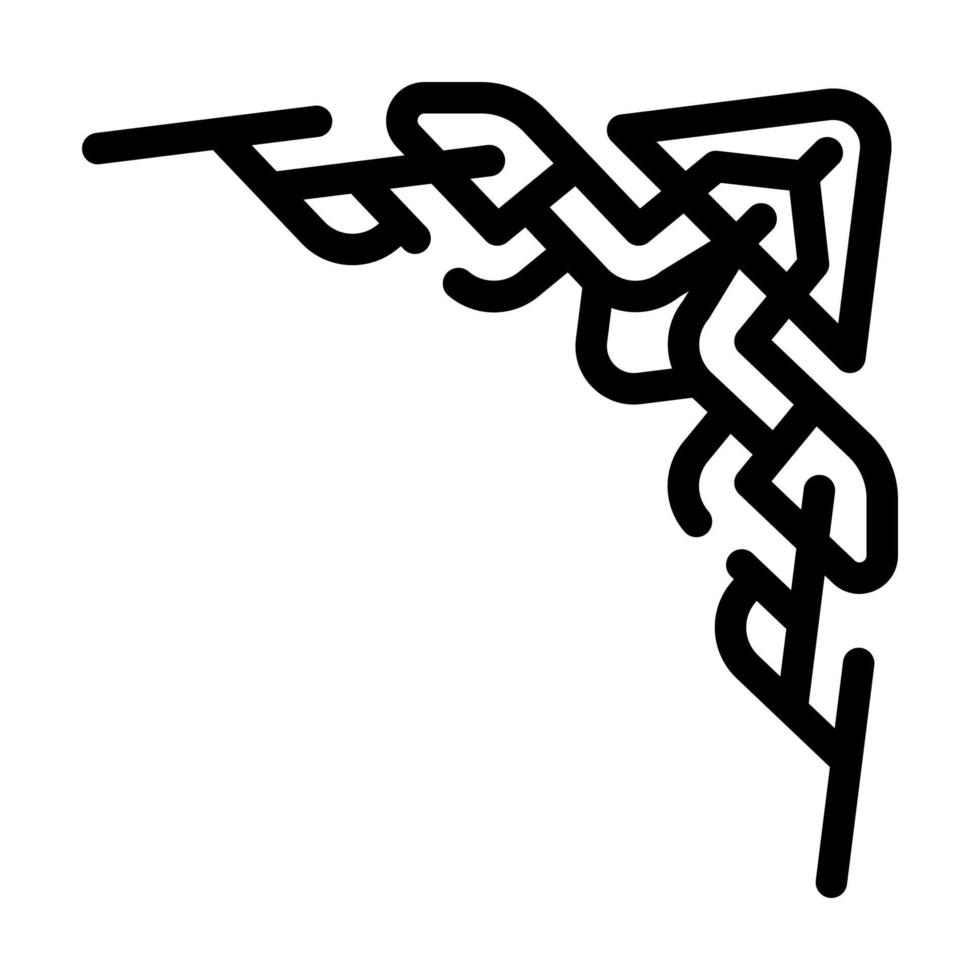 ilustração vetorial de ícone de linha de canto ornamental plana vetor