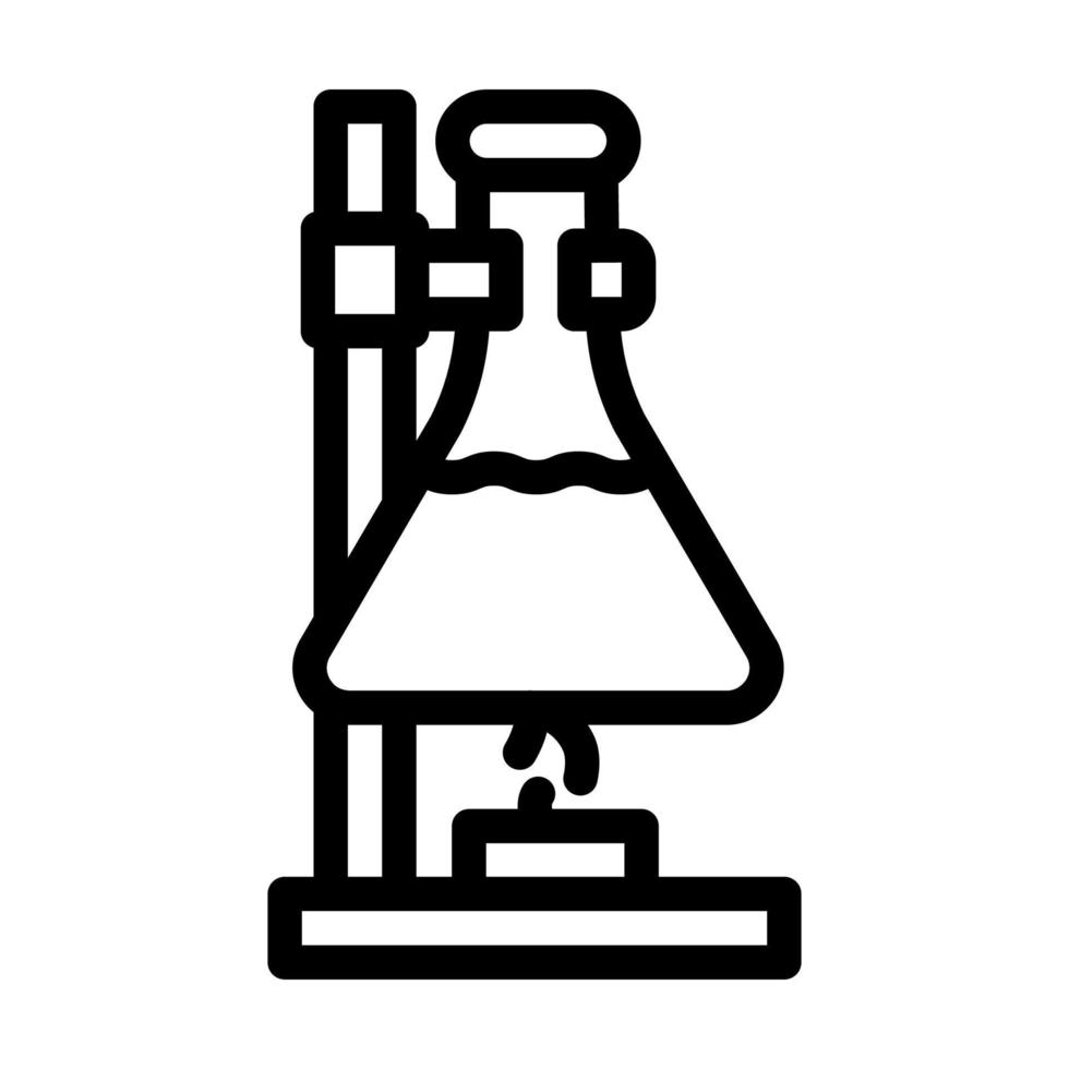 experimentos em ilustração vetorial de ícone de linha de ferramentas de laboratório vetor