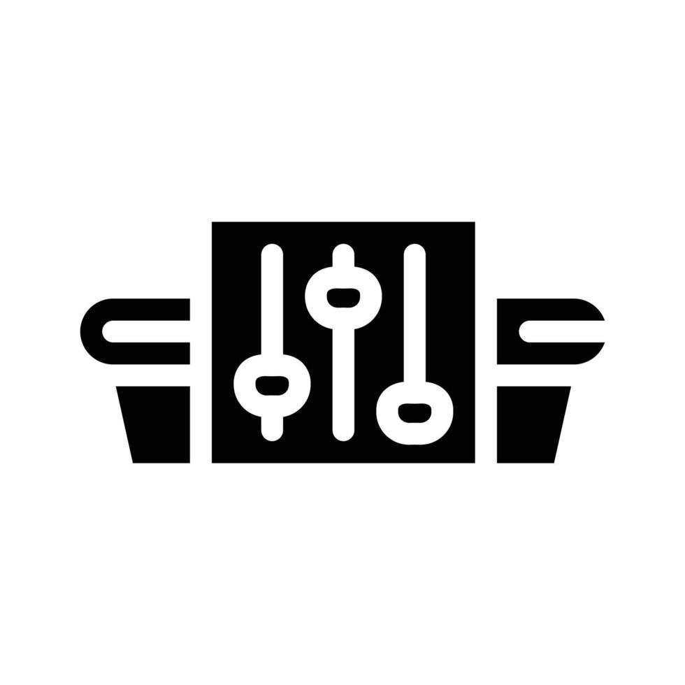 sinal de ilustração vetorial de ícone de glifo de configurações de transportador vetor