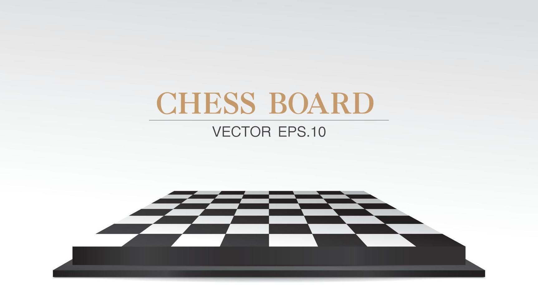 tabuleiro de xadrez ou vetor de ilustração 3d piso padrão xadrez.