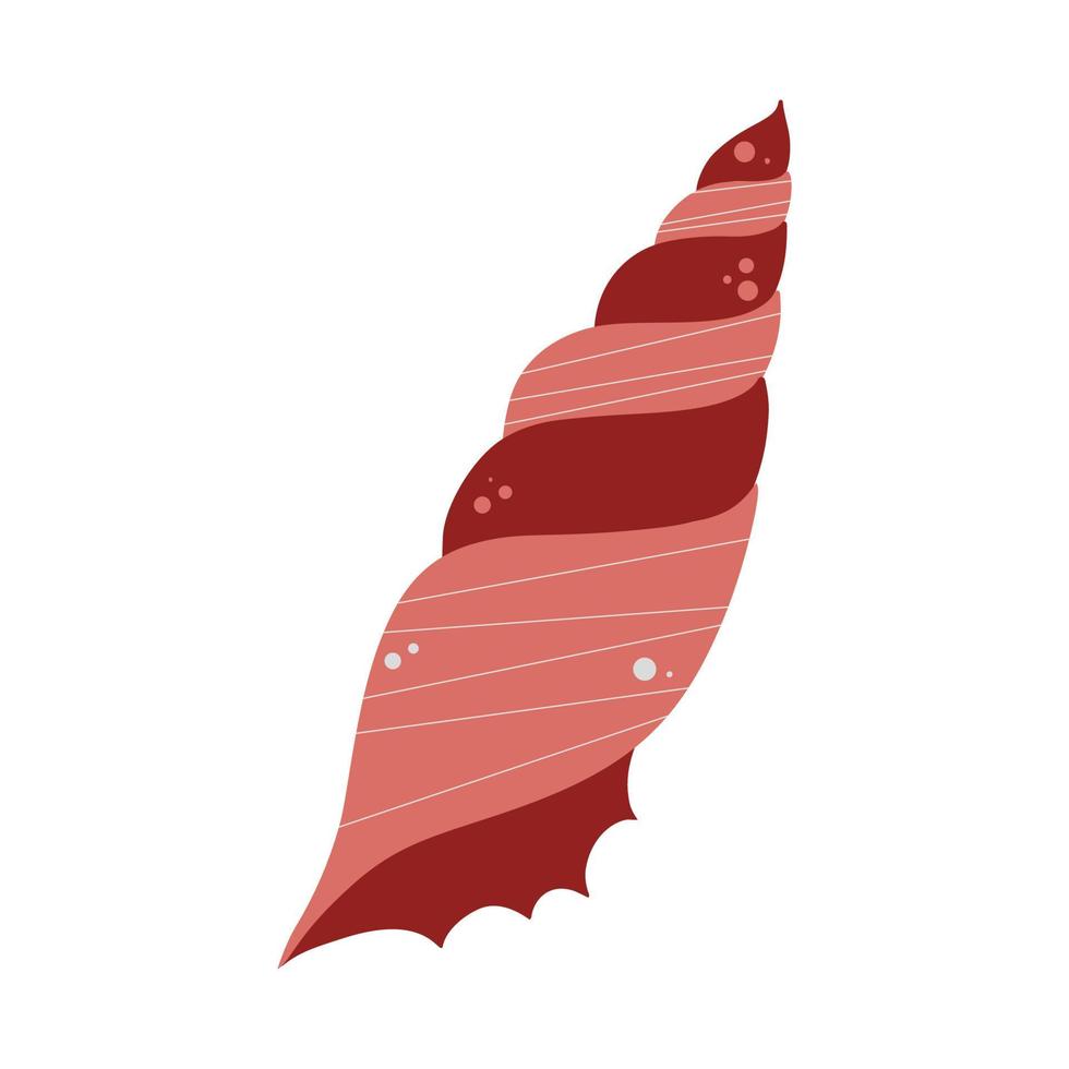 ícone de concha colorida. o símbolo de molusco é isolado em um fundo branco. ilustração vetorial. vetor