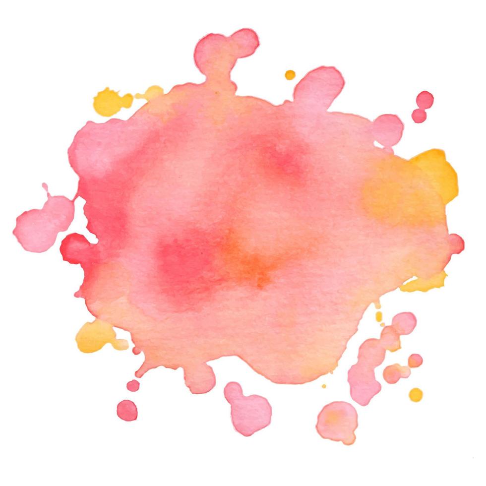 mancha de aquarela abstrata colorida com salpicos e respingos. fundo criativo moderno para design moderno. ilustração vetorial. vetor