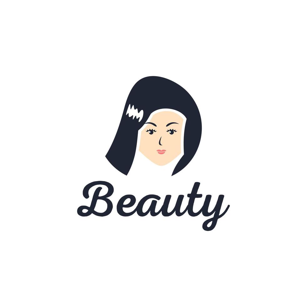 ilustração vetorial de design de logotipo de cuidados de beleza vetor