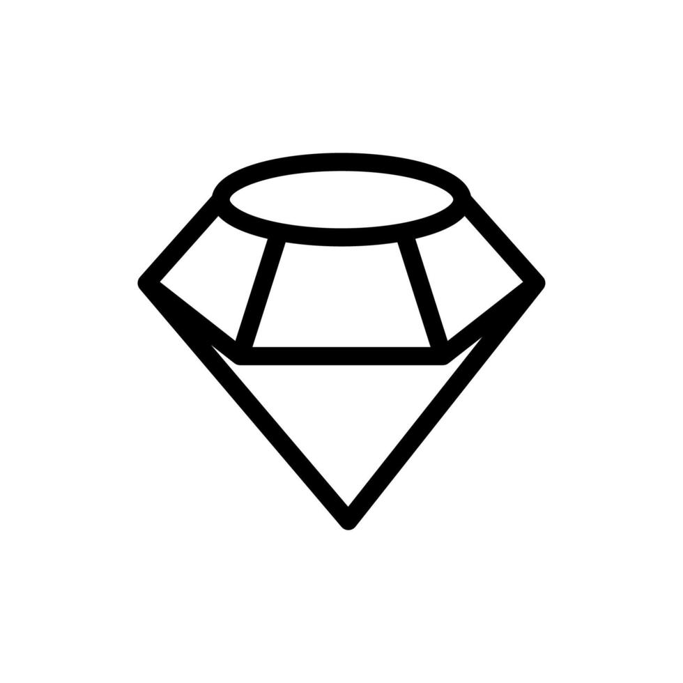 ícone de pedra preciosa ou logotipo isolado sinal símbolo ilustração vetorial vetor