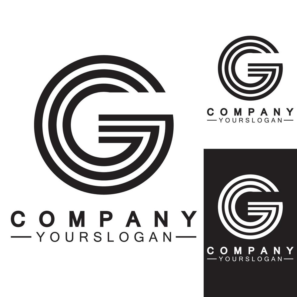 modelo de design de ícone de logotipo letra g vetor