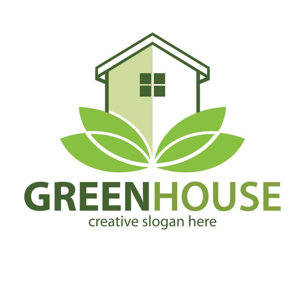 logotipo da casa verde vetor