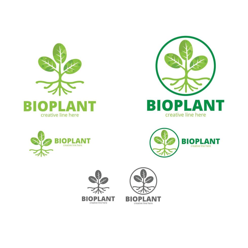 logotipo da bio planta vetor