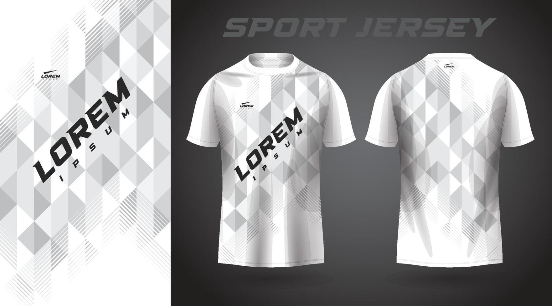design de camisa esportiva de camiseta branca vetor