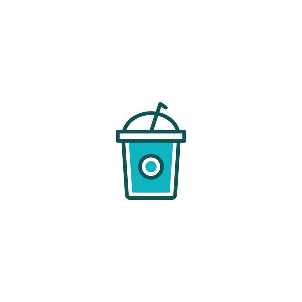 ícone de linha de café gelado. sinal de estilo linear para conceito móvel e web design. ícone de vetor de contorno. símbolo, ilustração do logotipo. gráfico vetorial