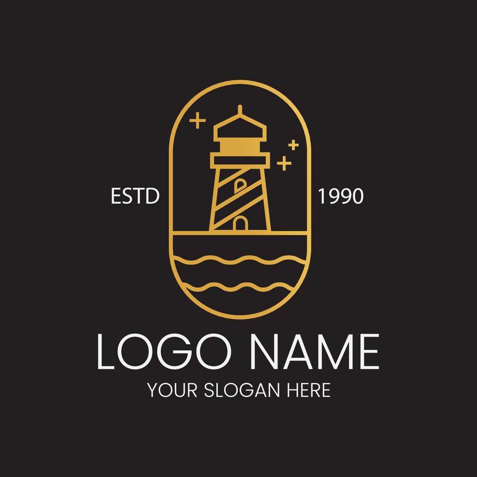 logotipos marinhos. logotipos vetoriais e emblemas com iate, roda, farol e rosa dos ventos. vetor